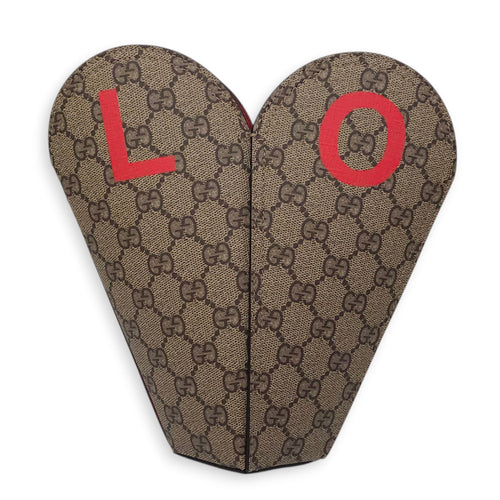 Supreme Valentine’s Day Heart Small Brown Shoulder Bag in Canvas Gold hardware CL2603-20567 1