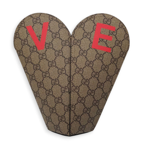 Supreme Valentine’s Day Heart Small Brown Shoulder Bag in Canvas Gold hardware CL2603-20567 2