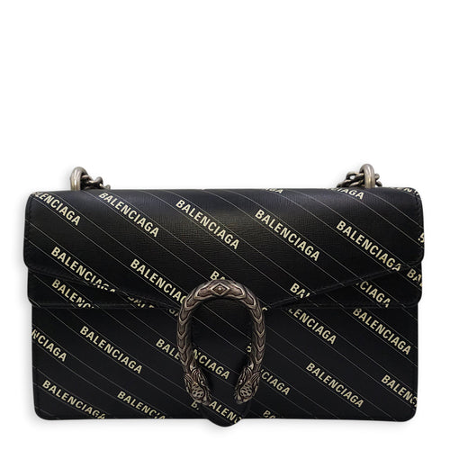 The Hacker Project Dionysus Black Shoulder Bag in Calfskin Silver hardware CL2603-20568 1