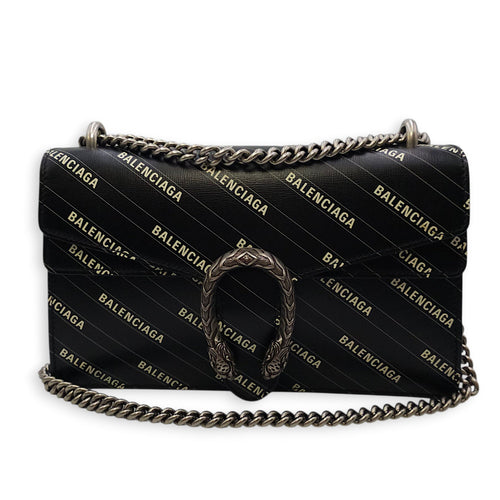 The Hacker Project Dionysus Black Shoulder Bag in Calfskin Silver hardware CL2603-20568 13