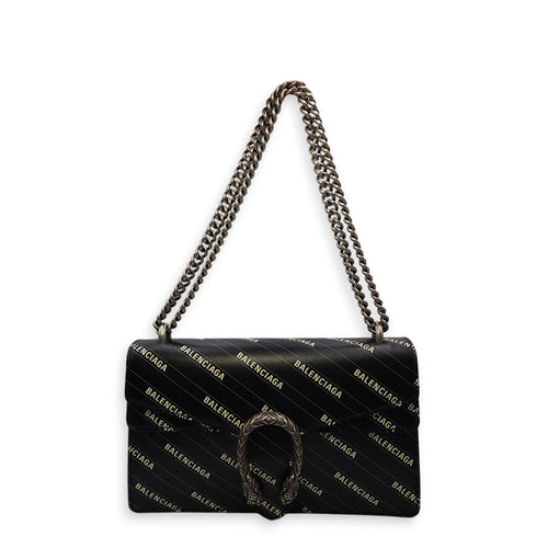The Hacker Project Dionysus Black Shoulder Bag in Calfskin Silver hardware CL2603-20568 14