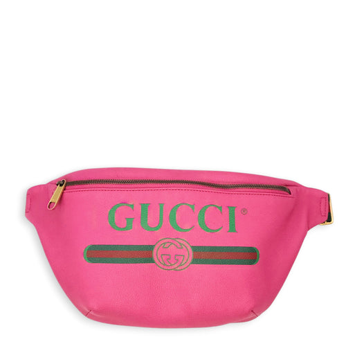 Vintage Logo and Web Stripe Pink Belt Bag in Calfskin Gold hardware CL2603-20570 1