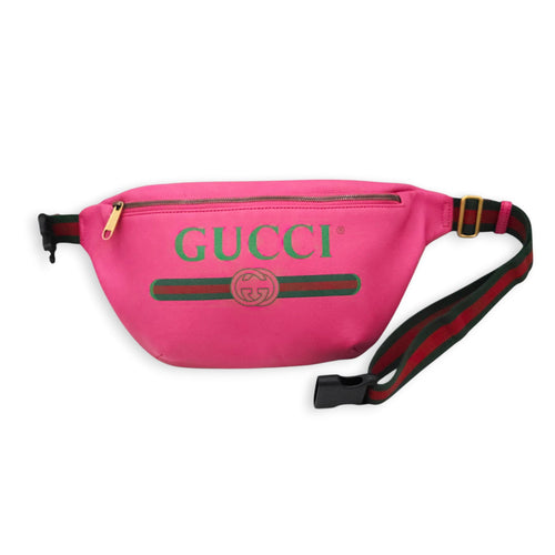 Vintage Logo and Web Stripe Pink Belt Bag in Calfskin Gold hardware CL2603-20570 15