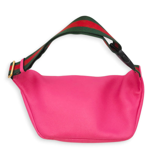 Vintage Logo and Web Stripe Pink Belt Bag in Calfskin Gold hardware CL2603-20570 2