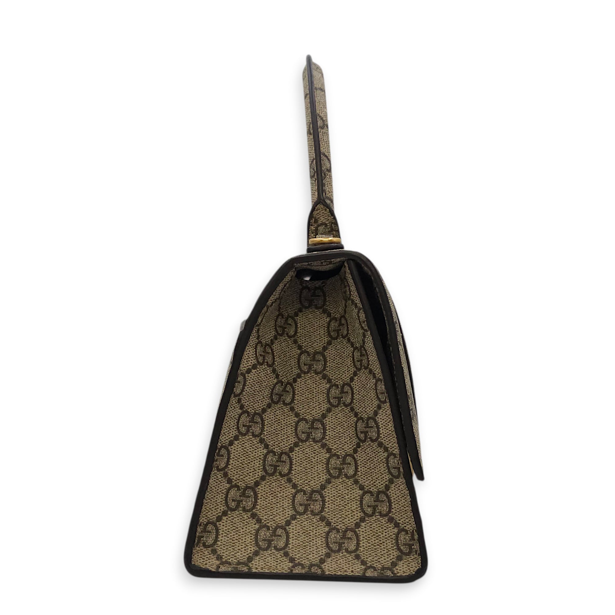 The Hacker Project Hourglass Small Grey Top Handle Bag in Canvas Gold hardware CL2603-20572 3