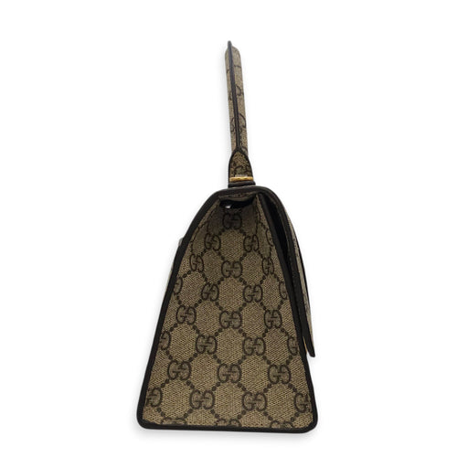 The Hacker Project Hourglass Small Grey Top Handle Bag in Canvas Gold hardware CL2603-20572 3