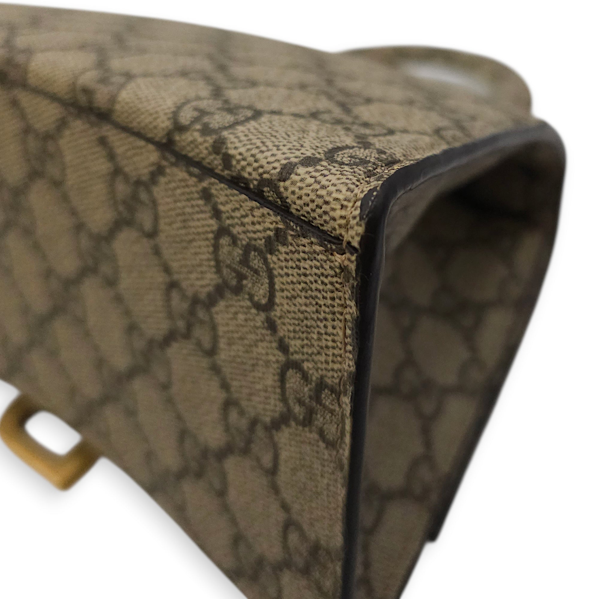 The Hacker Project Hourglass Small Grey Top Handle Bag in Canvas Gold hardware CL2603-20572 6