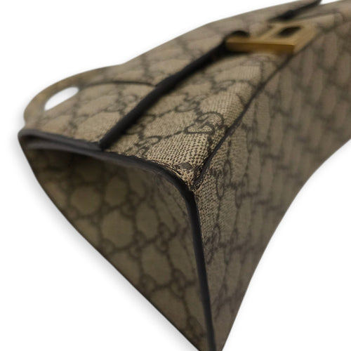 The Hacker Project Hourglass Small Grey Top Handle Bag in Canvas Gold hardware CL2603-20572 7