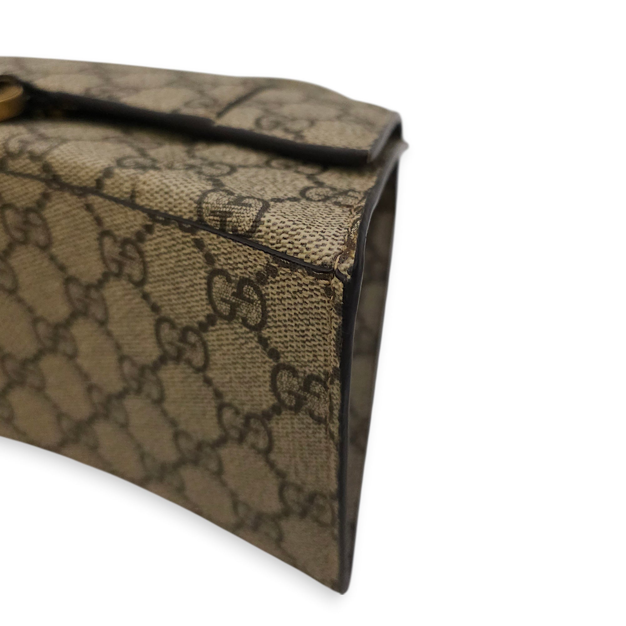 The Hacker Project Hourglass Small Grey Top Handle Bag in Canvas Gold hardware CL2603-20572 8