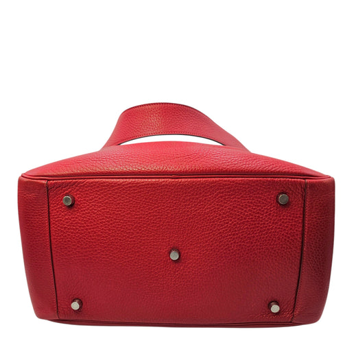 Lindy 34 Rouge Casaque in Clemence Palladium hardware CL2603-20578 5