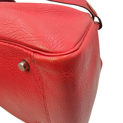 Lindy 34 Rouge Casaque in Clemence Palladium hardware CL2603-20578 7
