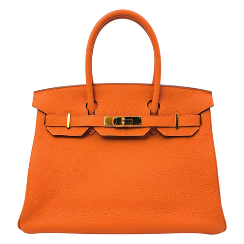 Birkin 30 Orange in Togo Gold hardware