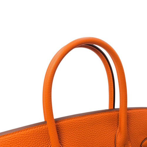 Birkin 30 Orange in Togo Gold hardware