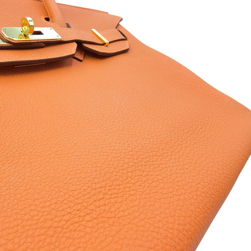 Birkin 30 Orange in Togo Gold hardware