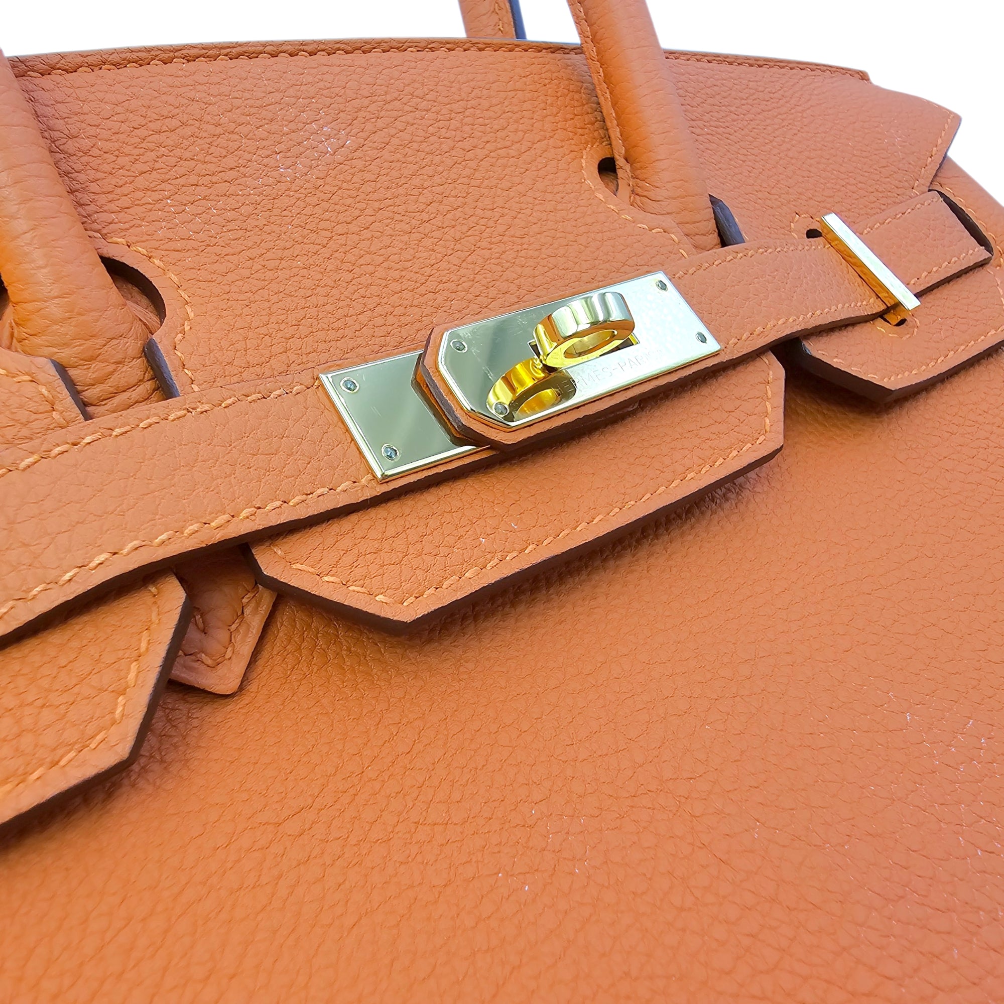 Birkin 30 Orange in Togo Gold hardware