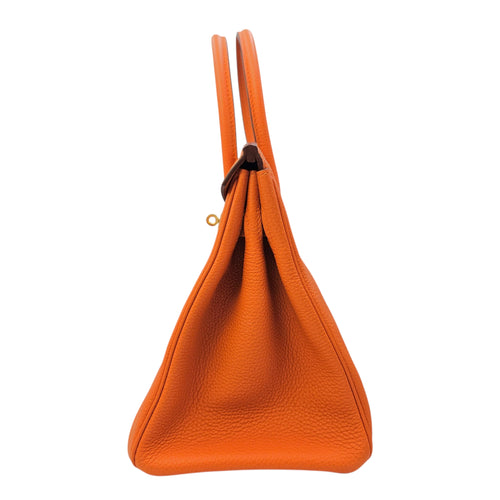 Birkin 30 Orange in Togo Gold hardware