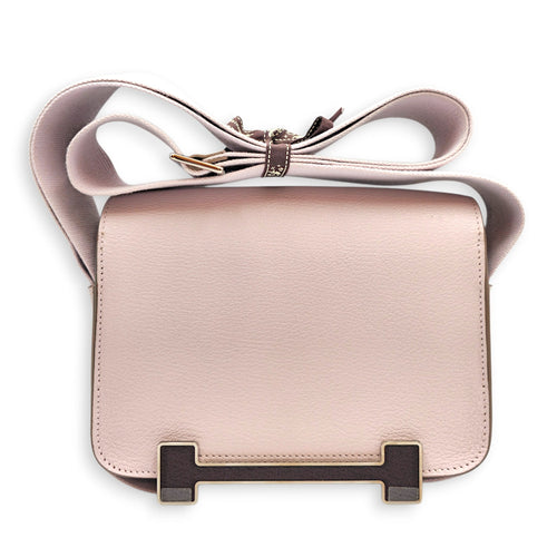 Geta Mauve Pale/Rouge Sellier in Chevre Mysore Palladium hardware CL2603-20583 1