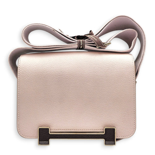 Geta Mauve Pale/Rouge Sellier in Chevre Mysore Palladium hardware CL2603-20583 2