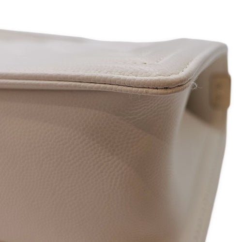 Le Boy Medium White Shoulder Bag in Caviar Leather Silver hardware CL2604-20586 7