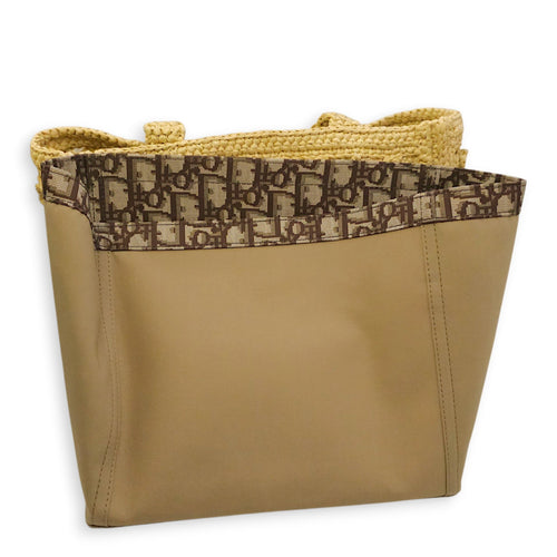 Book Tote with Floral Pattern Small Beige Top Handle Bag in Raffia CL2604-20588 15