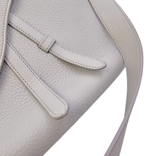 Saddle Ash Grey Shoulder Bag in Calfskin Silver hardware CL2604-20592 15