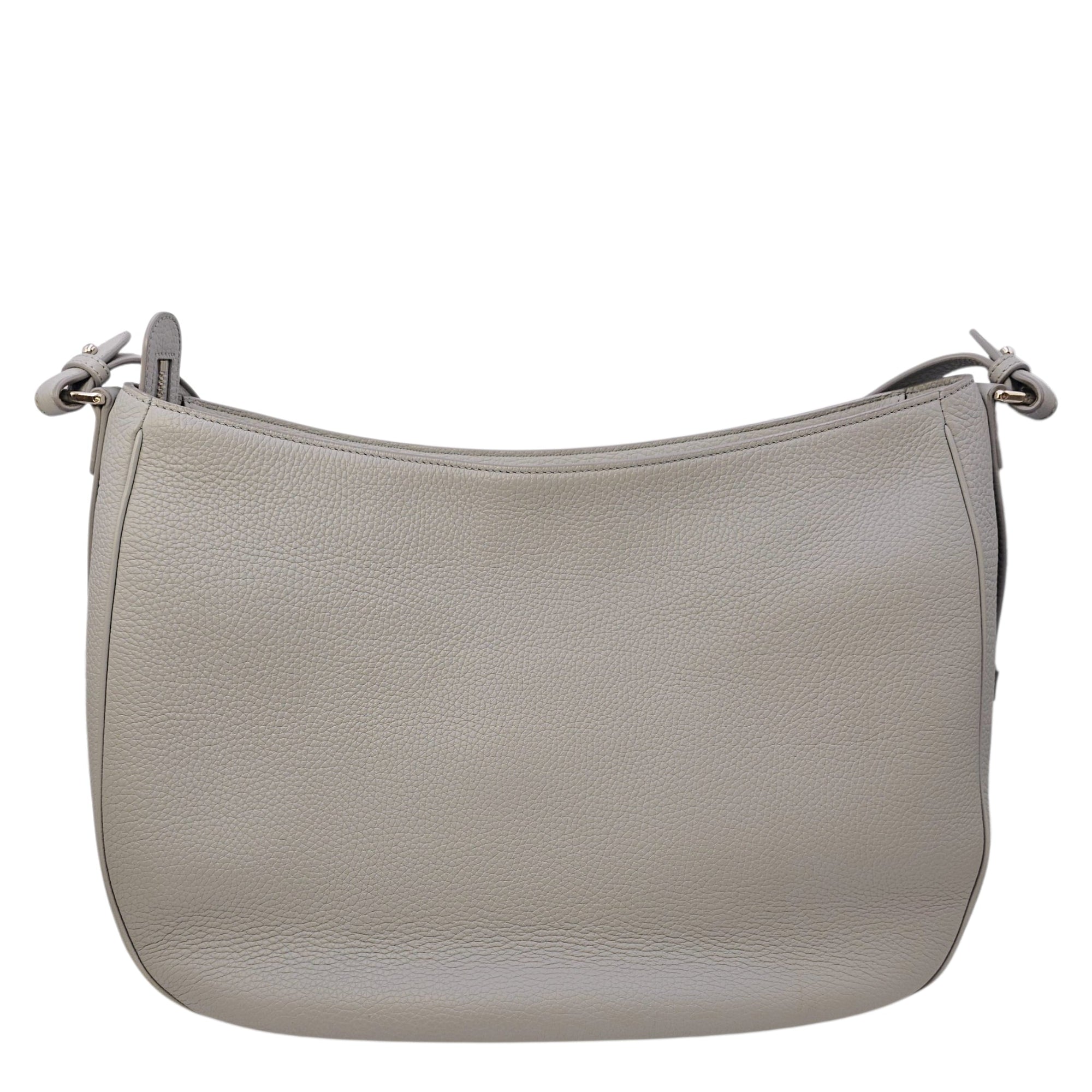 Saddle Ash Grey Shoulder Bag in Calfskin Silver hardware CL2604-20592 2