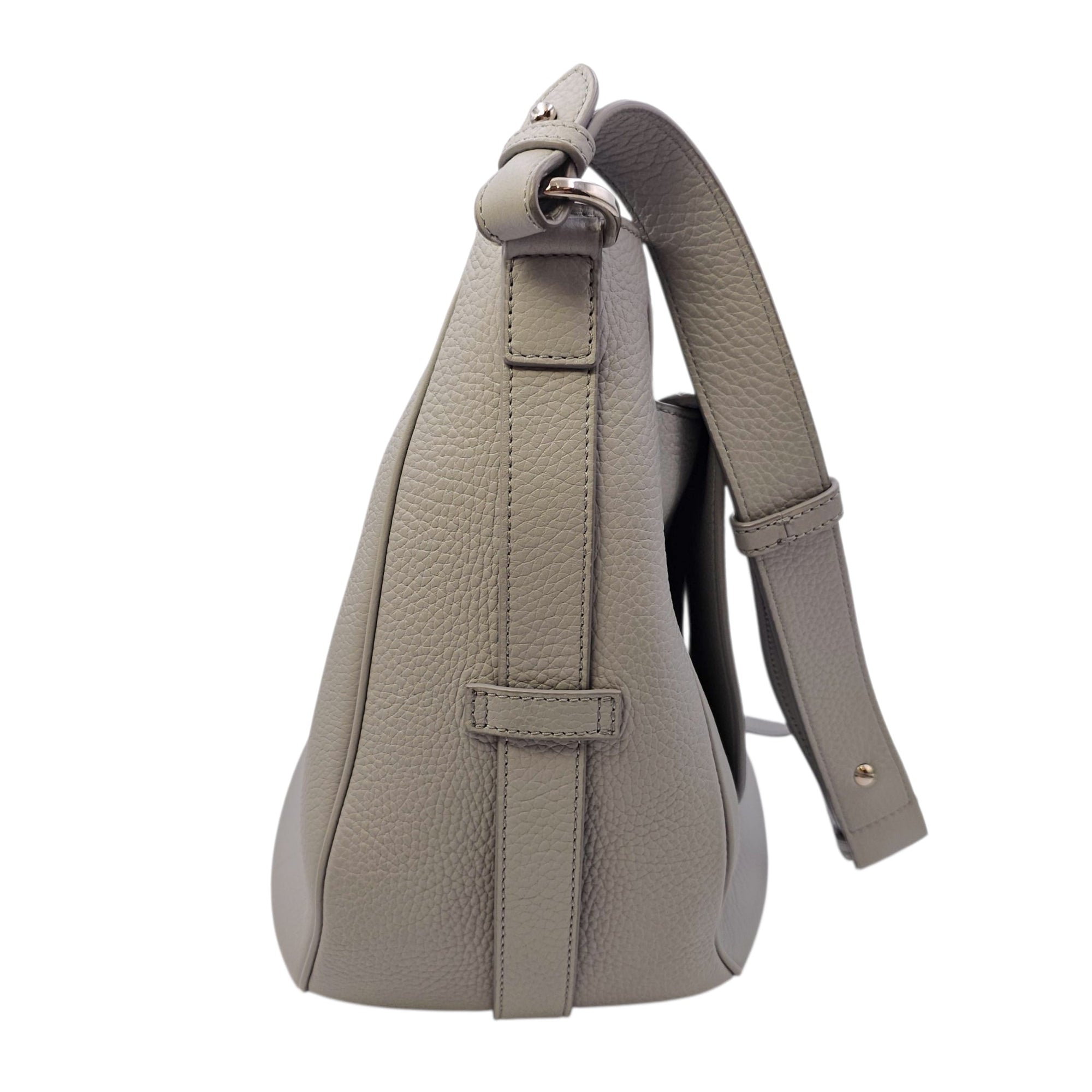 Saddle Ash Grey Shoulder Bag in Calfskin Silver hardware CL2604-20592 3