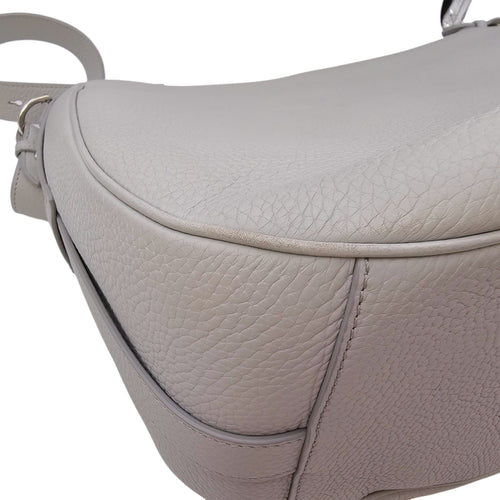 Saddle Ash Grey Shoulder Bag in Calfskin Silver hardware CL2604-20592 9