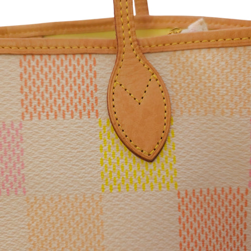 Damierlicious Neverfull Checkerboard Pattern MM Yellow Shoulder Bag Gold hardware CL2604-20593 10