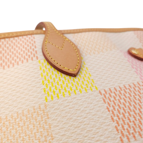 Damierlicious Neverfull Checkerboard Pattern MM Yellow Shoulder Bag Gold hardware CL2604-20593 11