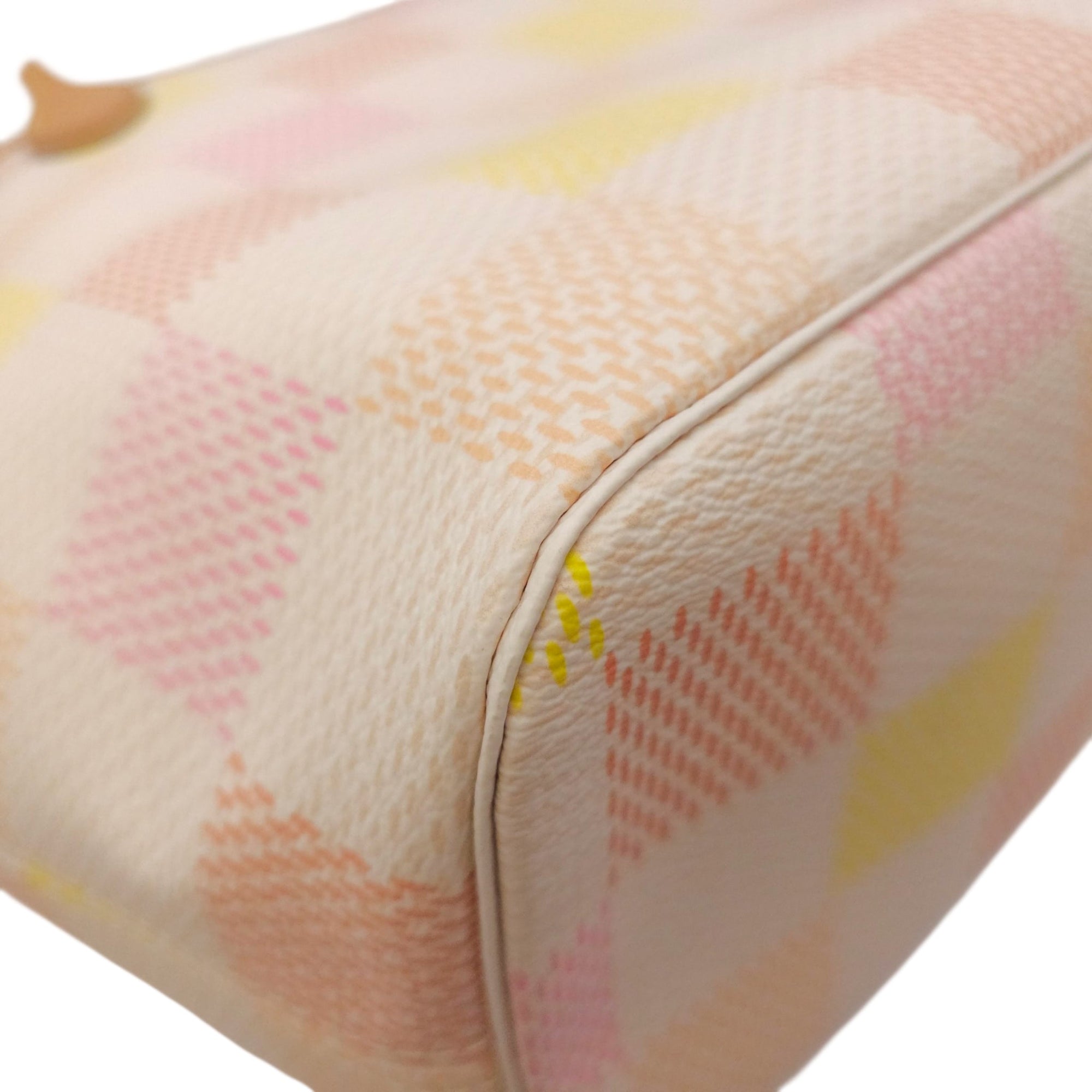 Damierlicious Neverfull Checkerboard Pattern MM Yellow Shoulder Bag Gold hardware CL2604-20593 12