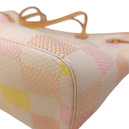 Damierlicious Neverfull Checkerboard Pattern MM Yellow Shoulder Bag Gold hardware CL2604-20593 3