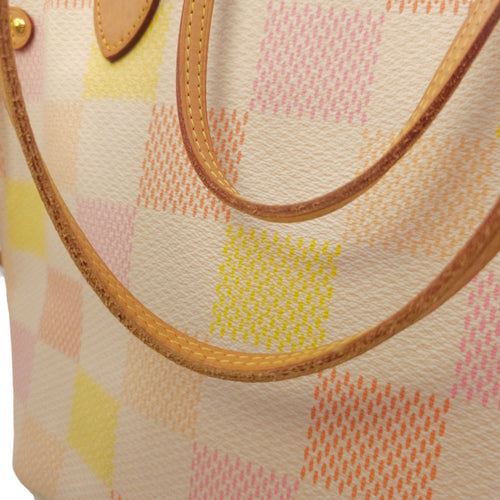 Damierlicious Neverfull Checkerboard Pattern MM Yellow Shoulder Bag Gold hardware CL2604-20593 9