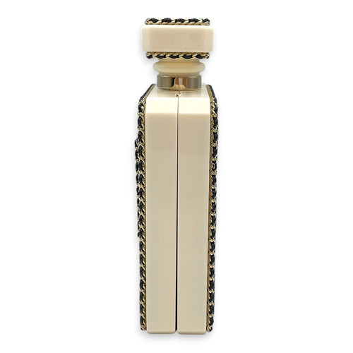 Quilted Perspex Perfume Bottle Minaudiere Black Shoulder Bag in Calfskin Gold hardware CL2604-20595 4