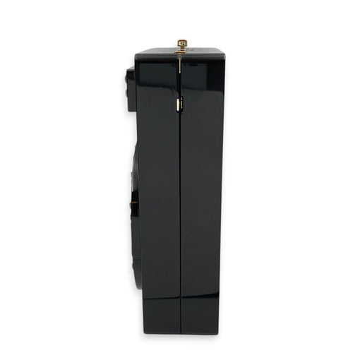 Plexiglass Strass Mosaic No 5 Minaudiere Clutch 2015 Black Shoulder Bag Gold hardware