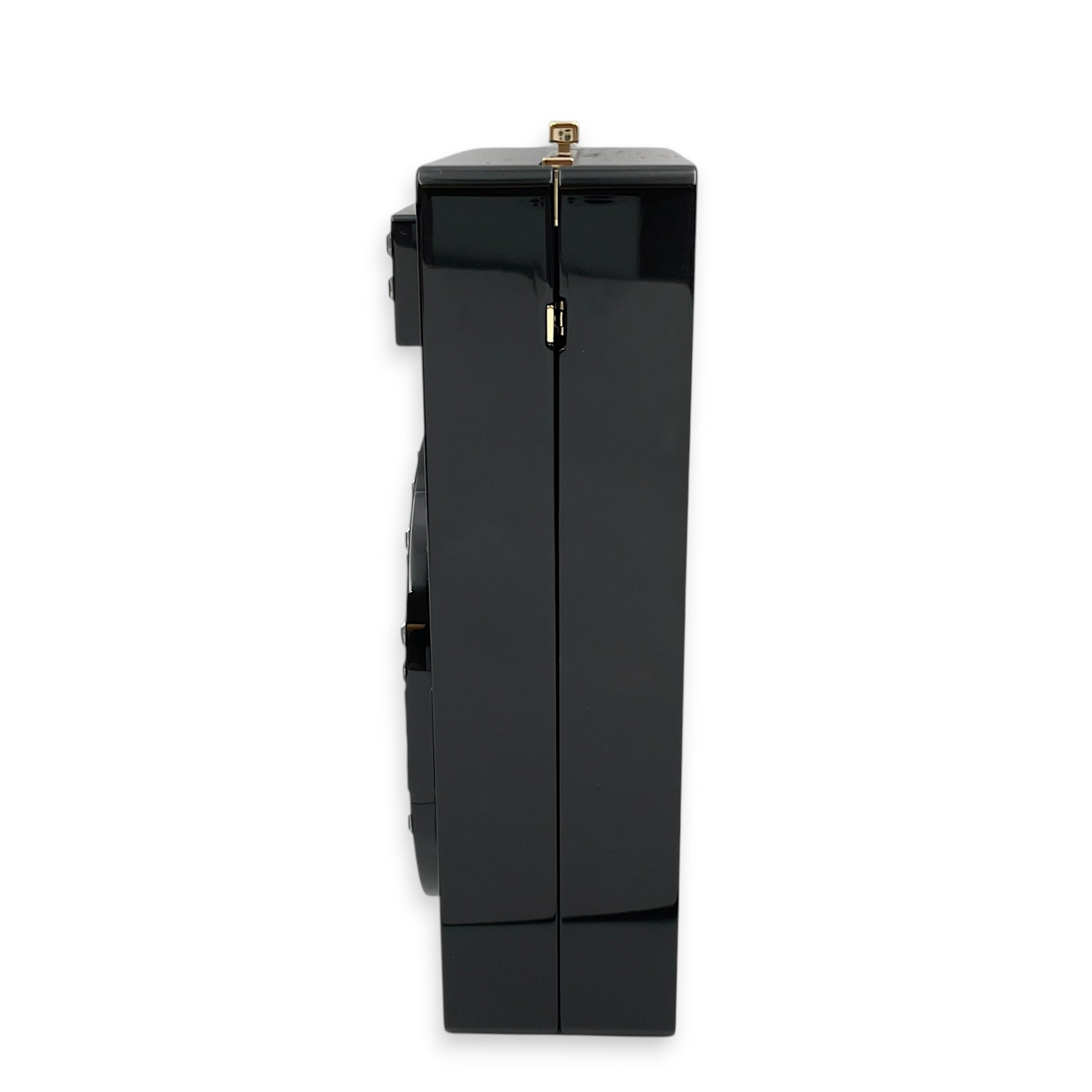 Plexiglass Strass Mosaic No 5 Minaudiere Clutch 2015 Black Shoulder Bag Gold hardware CL2604-20596 4