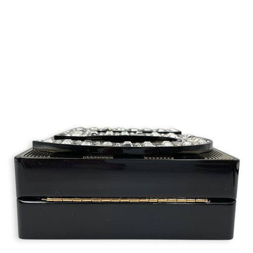 Plexiglass Strass Mosaic No 5 Minaudiere Clutch 2015 Black Shoulder Bag Gold hardware