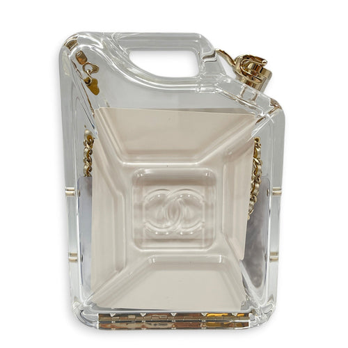 Clear Plexiglass Dubai by Night Gas Can Shoulder Bag Gold hardware CL2604-20597 1