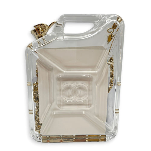 Clear Plexiglass Dubai by Night Gas Can Shoulder Bag Gold hardware CL2604-20597 2