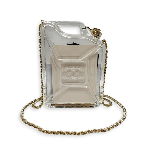 Clear Plexiglass Dubai by Night Gas Can Shoulder Bag Gold hardware CL2604-20597 7