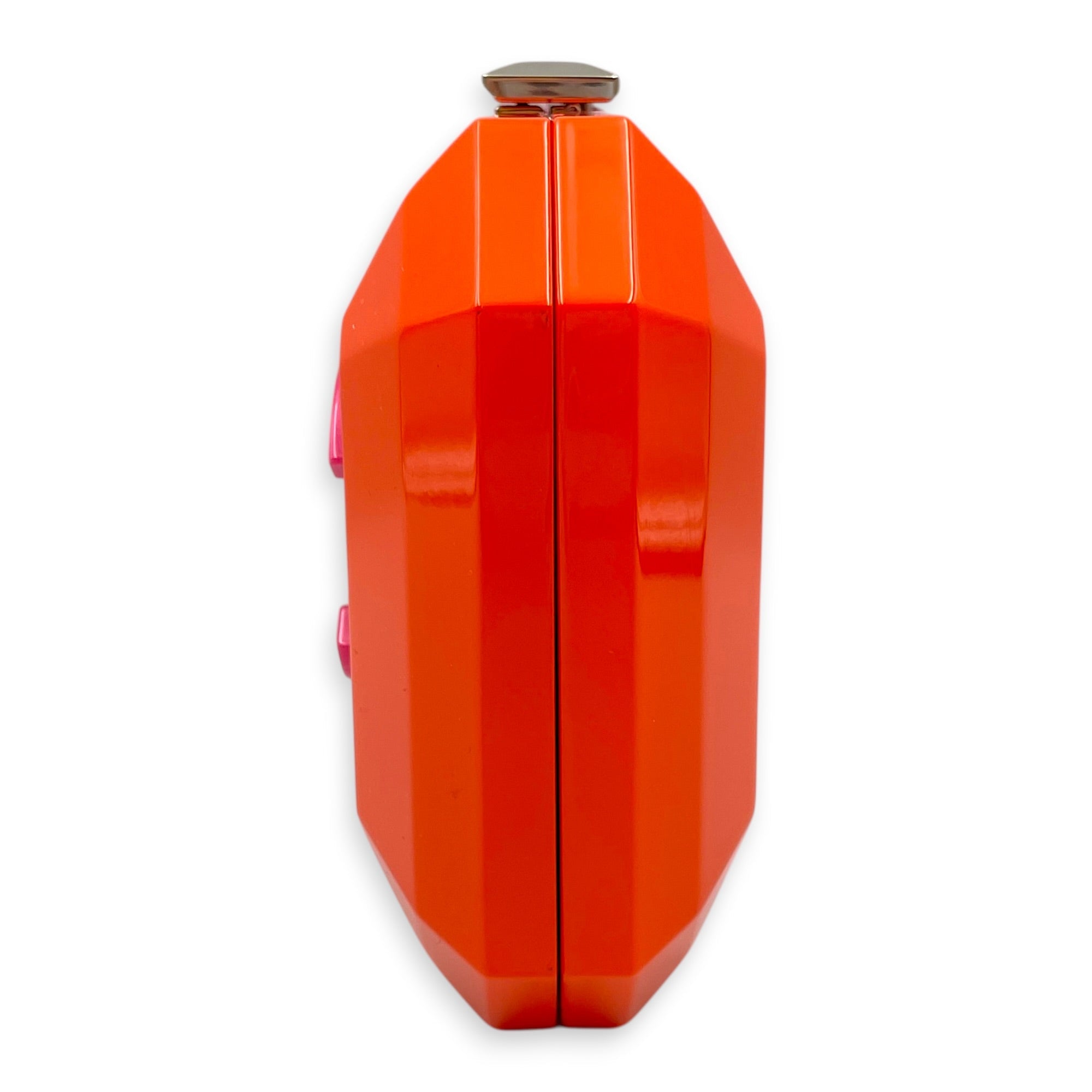 2014 CC Ombré Clutch on Chain/Plexiglas Brick Pink Shoulder Bag Silver hardware CL2604-20599 4