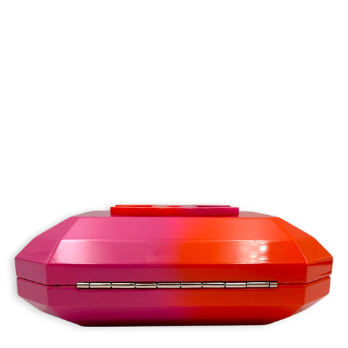 2014 CC Ombré Clutch on Chain/Plexiglas Brick Pink Shoulder Bag Silver hardware CL2604-20599 5