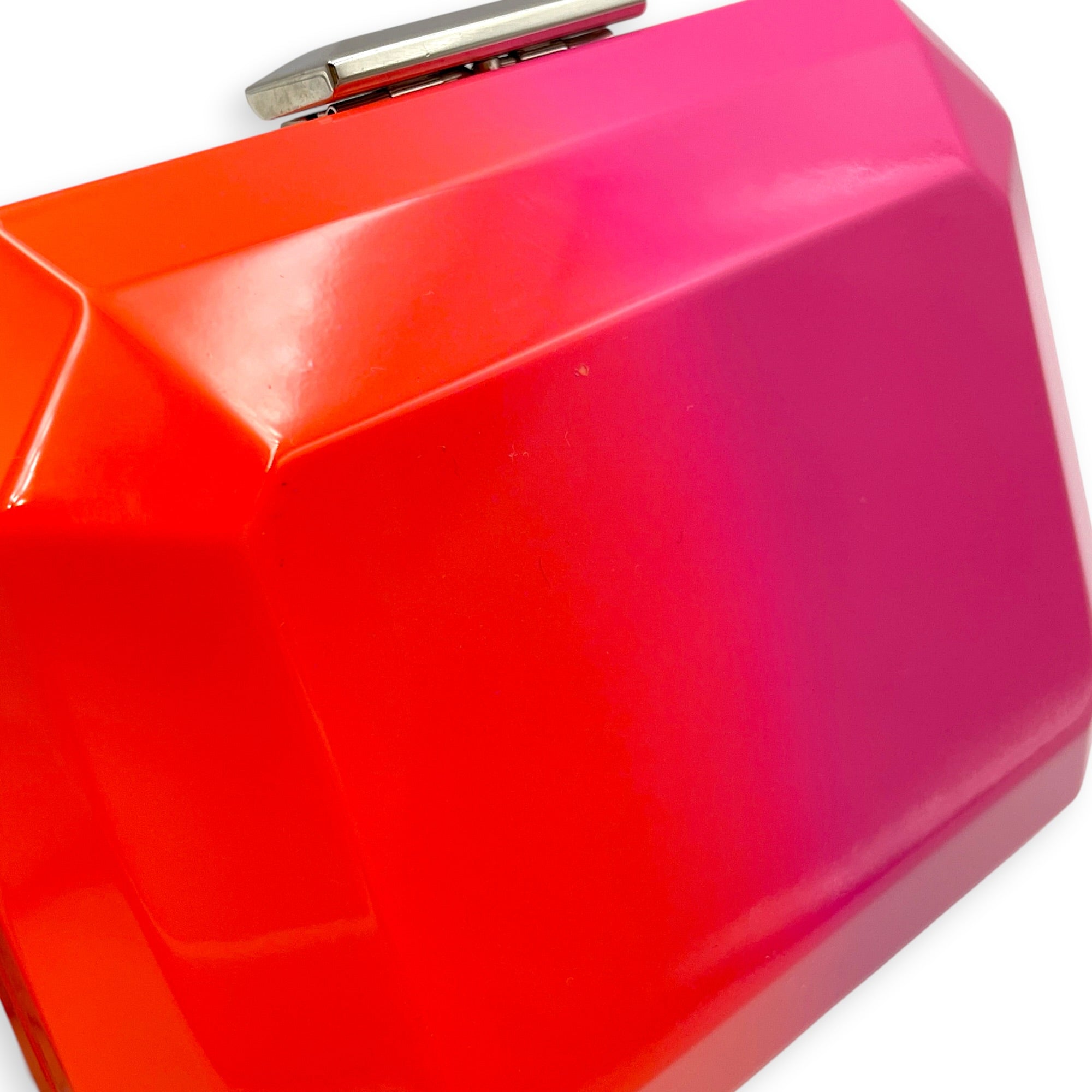 2014 CC Ombré Clutch on Chain/Plexiglas Brick Pink Shoulder Bag Silver hardware CL2604-20599 7