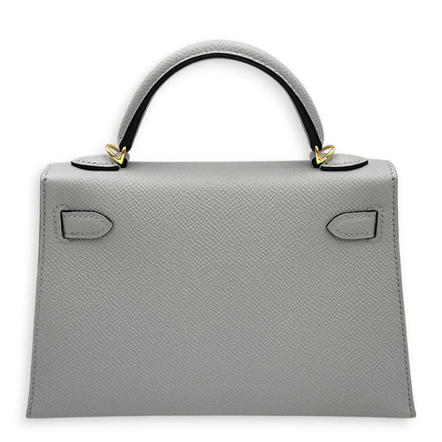 Sellier Kelly 20 Blue Glacier in Epsom Gold hardware