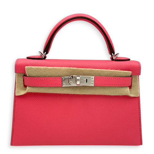 Sellier Kelly 20 Rose Azalea in Epsom Palladium hardware CL2604-20602 1