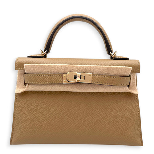 Sellier Kelly 20 Poussiere in Epsom Permabrass hardware