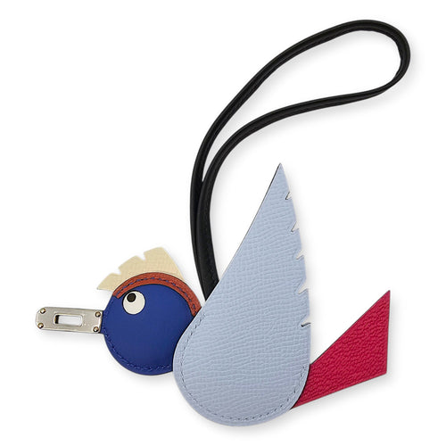 Birdy Charm Blue Brume/Rose Mexico/Blue Royal/Cuivre Bag Accessory in Epsom/Chevre/Swift Palladium hardware CL2604-20612 1