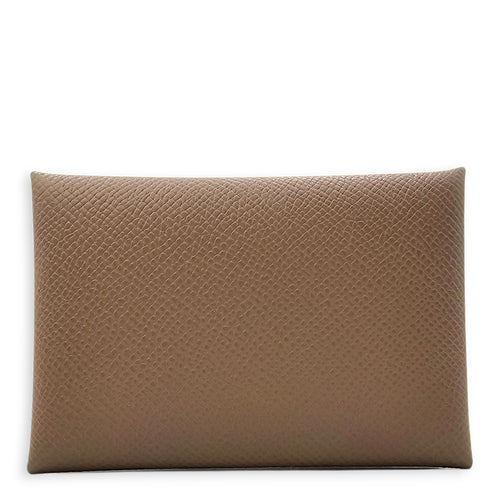 Calvi Duo Card Holder Etoupe Card Holder in Epsom