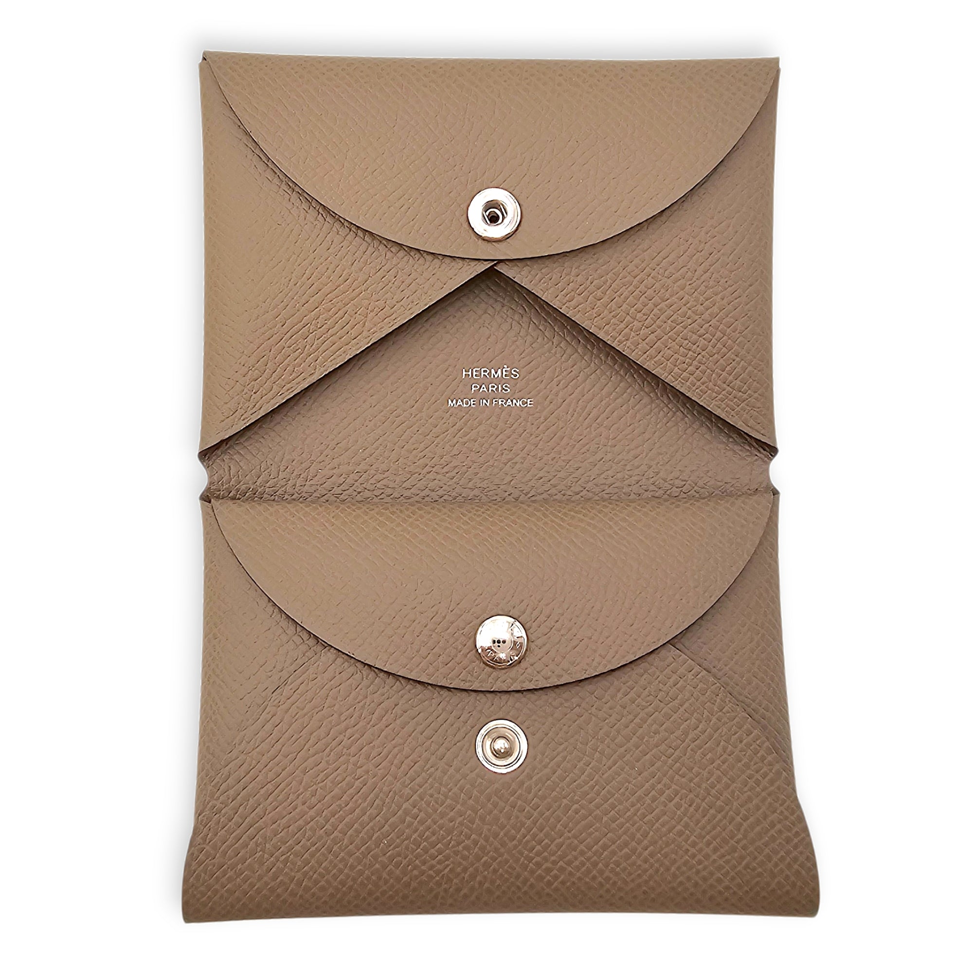 Calvi Duo Card Holder Etoupe Card Holder in Epsom