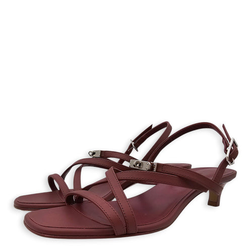 Muse 40 37 Rouge H Sandals in Calfskin Palladium hardware CL2604-20640 2